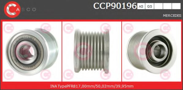Ременный шкив генератора CASCO CCP90196AS