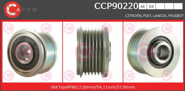 Ременный шкив генератора CASCO CCP90220AS