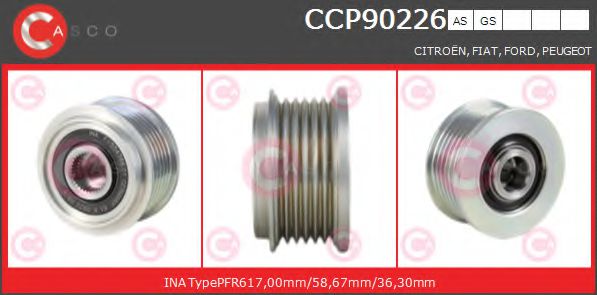 Ременный шкив генератора CASCO CCP90226AS