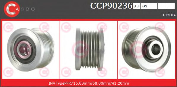 Ременный шкив генератора CASCO CCP90236AS