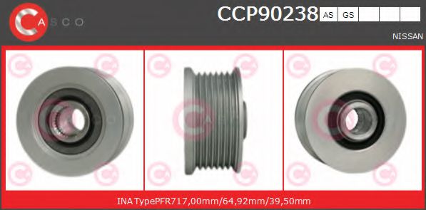 Ременный шкив генератора CASCO CCP90238AS