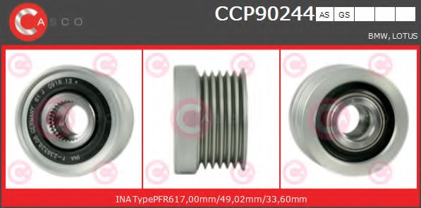 Ременный шкив генератора CASCO CCP90244AS