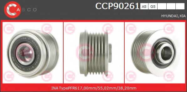 Ременный шкив генератора CASCO CCP90261AS