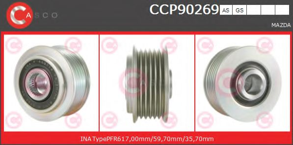 Ременный шкив генератора CASCO CCP90269AS