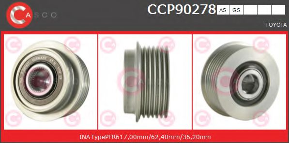 Ременный шкив генератора CASCO CCP90278AS