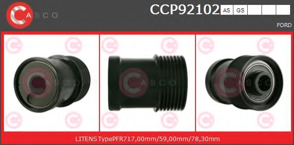 Ременный шкив генератора CASCO CCP92102AS