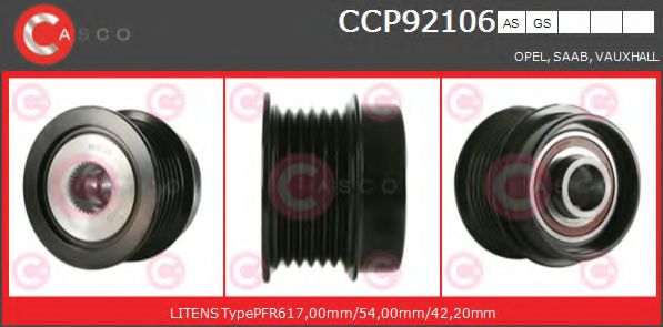 Ременный шкив генератора CASCO CCP92106AS