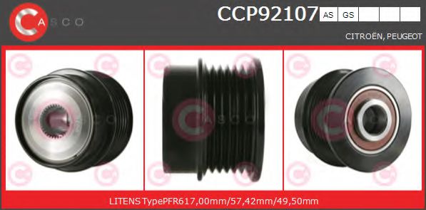 Ременный шкив генератора CASCO CCP92107AS