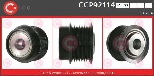 Ременный шкив генератора CASCO CCP92114AS