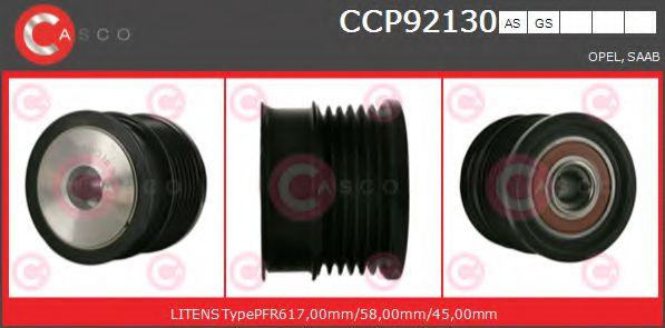 Ременный шкив генератора CASCO CCP92130AS