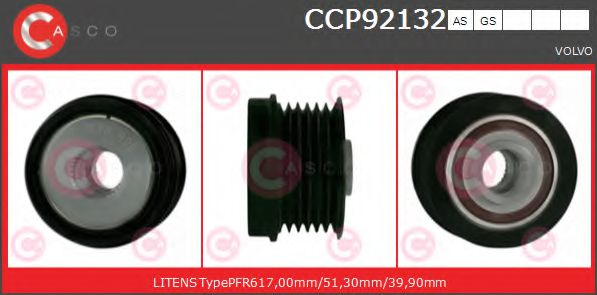 Ременный шкив генератора CASCO CCP92132AS