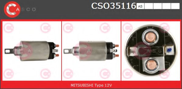 Втягивающее реле стартера CASCO CSO35116AS