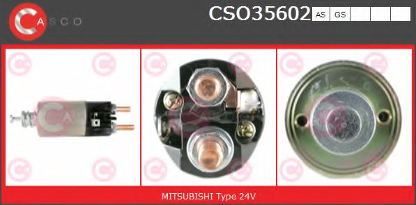 Втягивающее реле стартера CASCO CSO35602AS