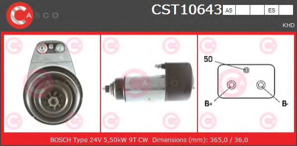 Стартер casco CST10643AS