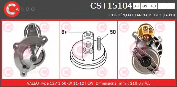 Стартер CASCO CST15104AS