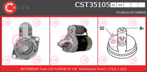 Стартер CASCO CST35105AS
