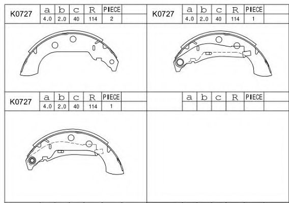 Тормозные колодки барабанные ASIMCO K0727