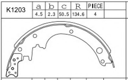 Тормозные колодки барабанные ASIMCO K1203