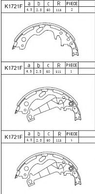Тормозные колодки барабанные ASIMCO K1721F