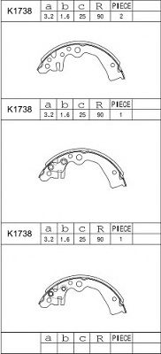Тормозные колодки барабанные ASIMCO K1738