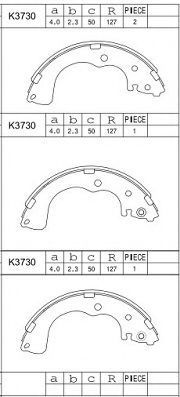 Тормозные колодки барабанные ASIMCO K3730