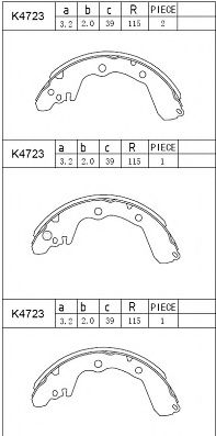 Тормозные колодки барабанные ASIMCO K4723