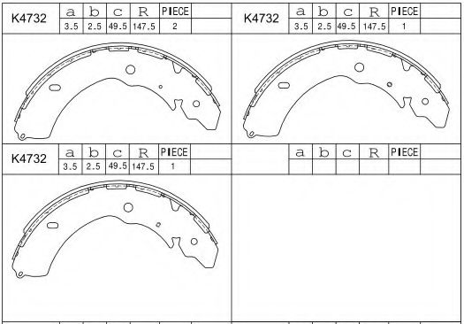 Тормозные колодки барабанные ASIMCO K4732