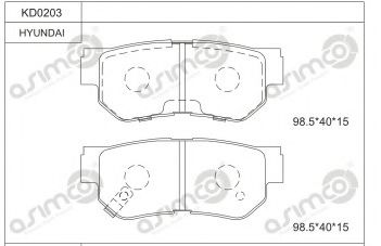 Тормозные колодки ASIMCO KD0203