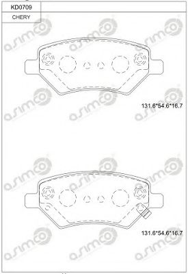 Тормозные колодки ASIMCO KD0709