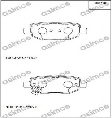 Тормозные колодки ASIMCO KD0710