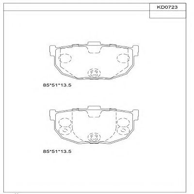 Тормозные колодки ASIMCO KD0723