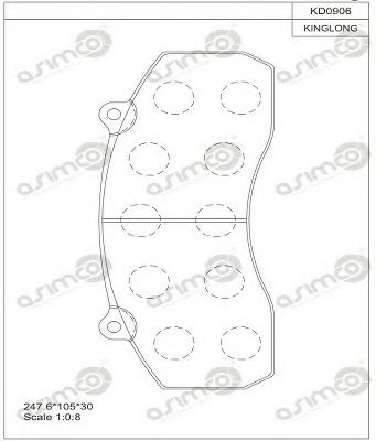 Тормозные колодки ASIMCO KD0906