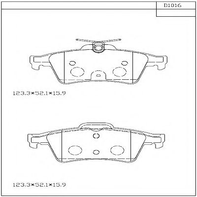 Тормозные колодки ASIMCO KD1016