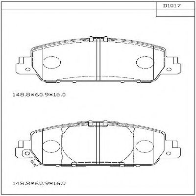 Тормозные колодки ASIMCO KD1017