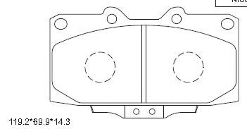 Тормозные колодки ASIMCO KD1358