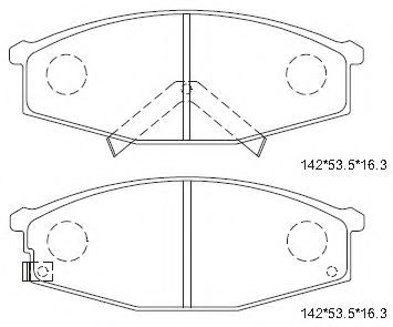 Тормозные колодки ASIMCO KD1383