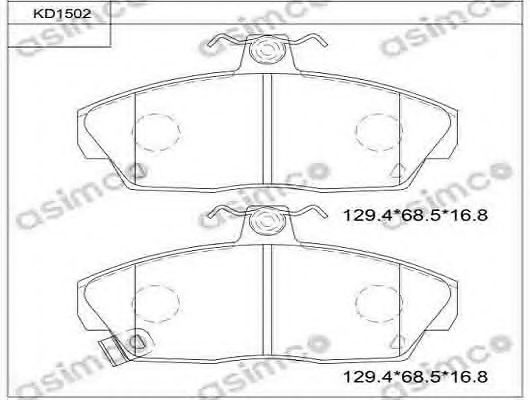 Тормозные колодки ASIMCO KD1502