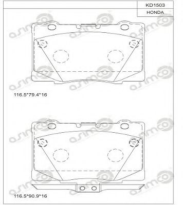 Тормозные колодки ASIMCO KD1503