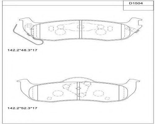 Тормозные колодки ASIMCO KD1504