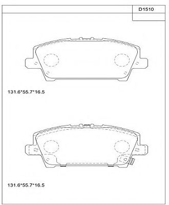 Тормозные колодки ASIMCO KD1510