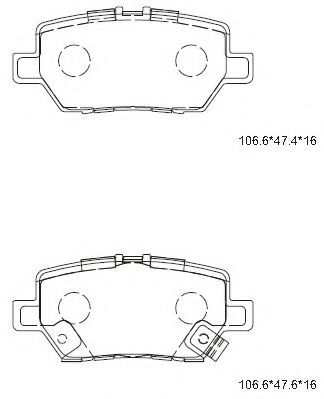 Тормозные колодки ASIMCO KD1512
