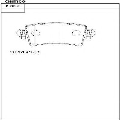 Тормозные колодки ASIMCO KD1525