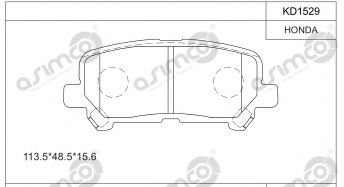 Тормозные колодки ASIMCO KD1529
