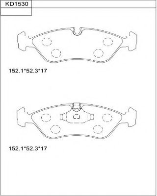 Тормозные колодки ASIMCO KD1530
