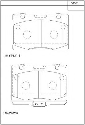 Тормозные колодки ASIMCO KD1531