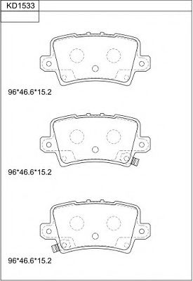 Тормозные колодки ASIMCO KD1533
