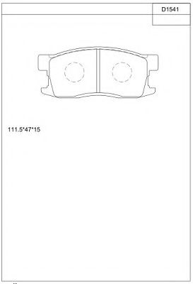 Тормозные колодки ASIMCO KD1541