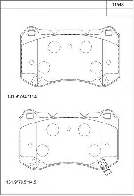 Тормозные колодки ASIMCO KD1543