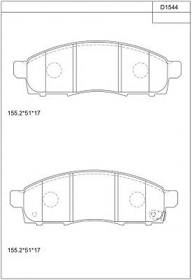 Тормозные колодки ASIMCO KD1544
