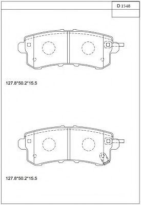 Тормозные колодки ASIMCO KD1548
